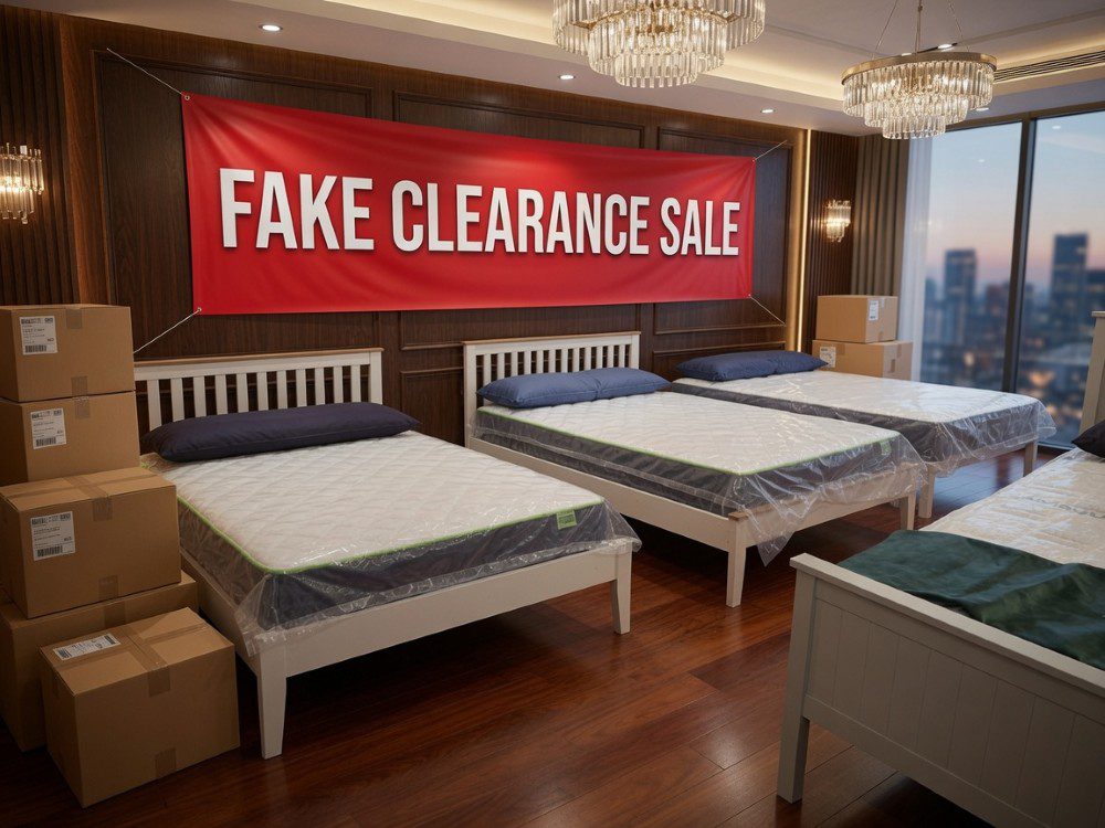 Fake clearance sale